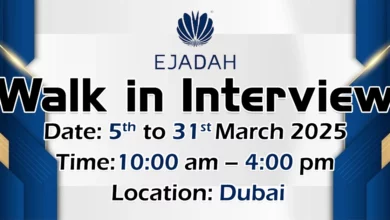 Ejadah Walk in Interview in Dubai