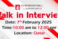 Elite Fire Protection Walk in Interview in Qatar