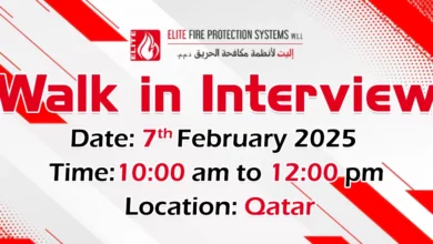 Elite Fire Protection Walk in Interview in Qatar