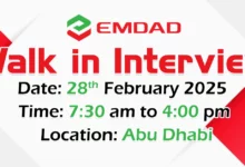 Emdad Walk in Interview in Abu Dhabi