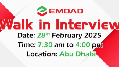 Emdad Walk in Interview in Abu Dhabi