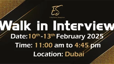 EvSye Facility Walk in Interview in Dubai