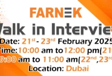 Farnek Walk in Interview in Dubai