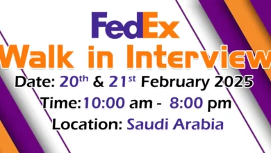 FedEx Walk in Interview in Saudi Arabia