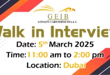 GEIB Loyalty Walk in Interview in Dubai