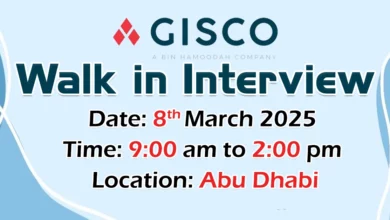 GISCO Walk in Interview in Abu Dhabi