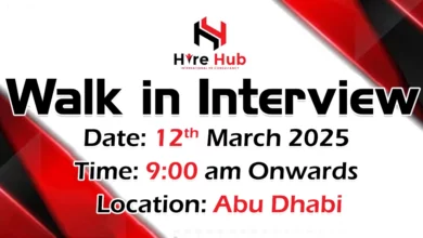 Hire Hub Walk in Interview in Abu Dhabi