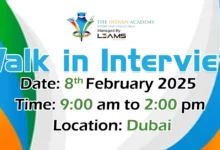 Indian Academy Dubai Walk in Interview