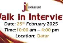 JT Engineering Walk in Interview in Qatar