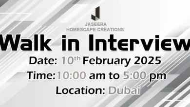 Jaseera Homescape Walk in Interview in Dubai