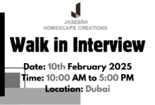 Jaseera Homescape Walk in Interview in Dubai