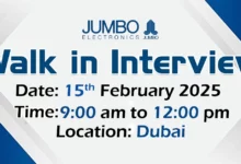 Jumbo Electronics Walk in Interview in Dubai