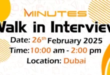 Minutes Walk in Interview in Dubai