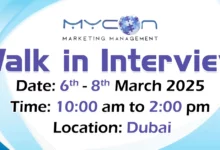 Mycon Walk in Interview in Dubai