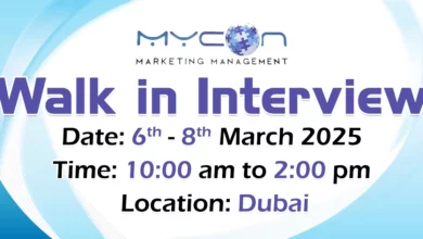 Mycon Walk in Interview in Dubai