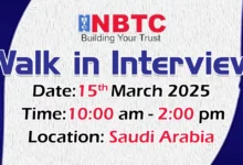 NBTC Group Walk in Interview in KSA