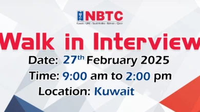 NBTC Group Walk in Interview in Kuwait