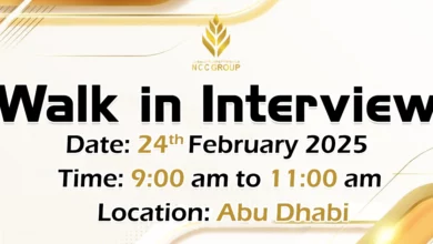 NCC Holding Walk in Interview in Abu Dhabi