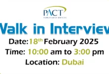 PACT Walk in Interview in Dubai