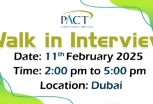 PACT Walk in Interview in Dubai