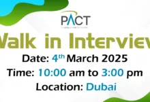 PACT Walk in Interview in Dubai