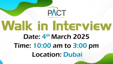 PACT Walk in Interview in Dubai