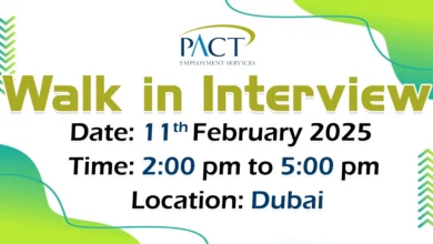 PACT Walk in Interview in Dubai