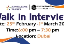 Physics Wallah Gulf Walk in Interview in Dubai