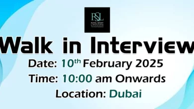 Royal Smart Walk in Interview in Dubai