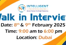 SR Intelligent Walk in Interview in Dubai