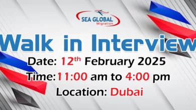 Sea Global Migration Walk in Interview in Dubai