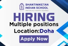 Shantiniketan Indian School Recruitments in Doha