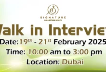 Signature Collection Walk in Interview in Dubai