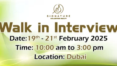 Signature Collection Walk in Interview in Dubai