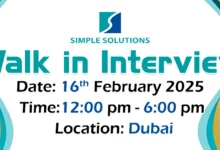 Simple Solutions Walk in Interview in Dubai