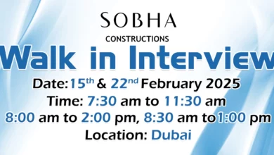 Sobha Construction Walk in Interview in Dubai