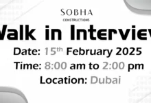 Sobha Construction Walk in Interview in Dubai