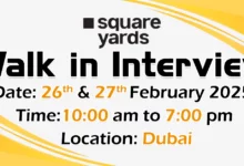 Square Yards Walk in Interview in Dubai