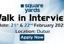 Square Yards Walk in Interview in Dubai