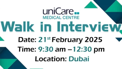 Unicare Medical Walk in Interview in Dubai