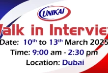 Unikai Foods Walk in Interview in Dubai