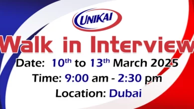 Unikai Foods Walk in Interview in Dubai