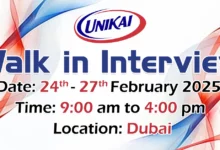 Unikai Foods Walk in Interview in Dubai