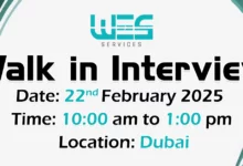 WES Services Walk in Interview in Dubai