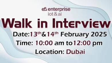 e& enterprise Walk in Interview in Dubai