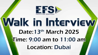 EFS Facilities Walk in Interview in Dubai