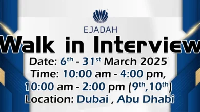 Ejadah Walk in Interview in Dubai & Abu Dhabi