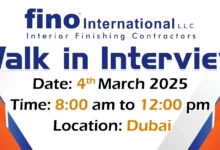 Fino International Walk in Interview in Dubai