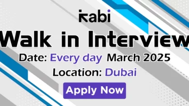 Kabi Walk in Interview in Dubai