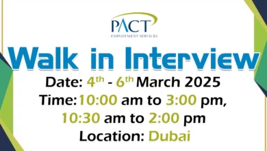 PACT Walk in Interview in Dubai